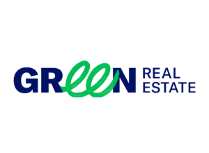 Logo Green Real Estate - Klant van VRHL Content en Creatie