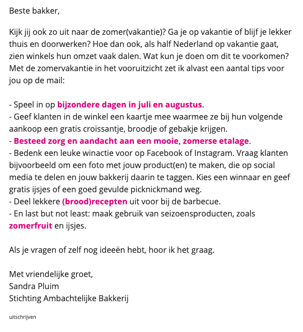 E-mailmarketing-Stichting-Ambachtelijke-Bakkerij-26-juni-2019-