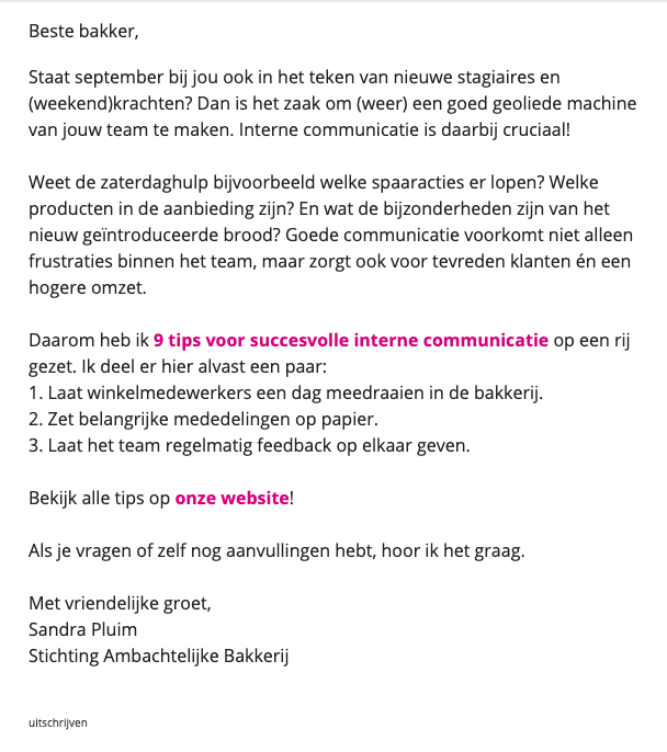 E-mailmarketing-Stichting-Ambachtelijke-Bakkerij-4-september-2019-