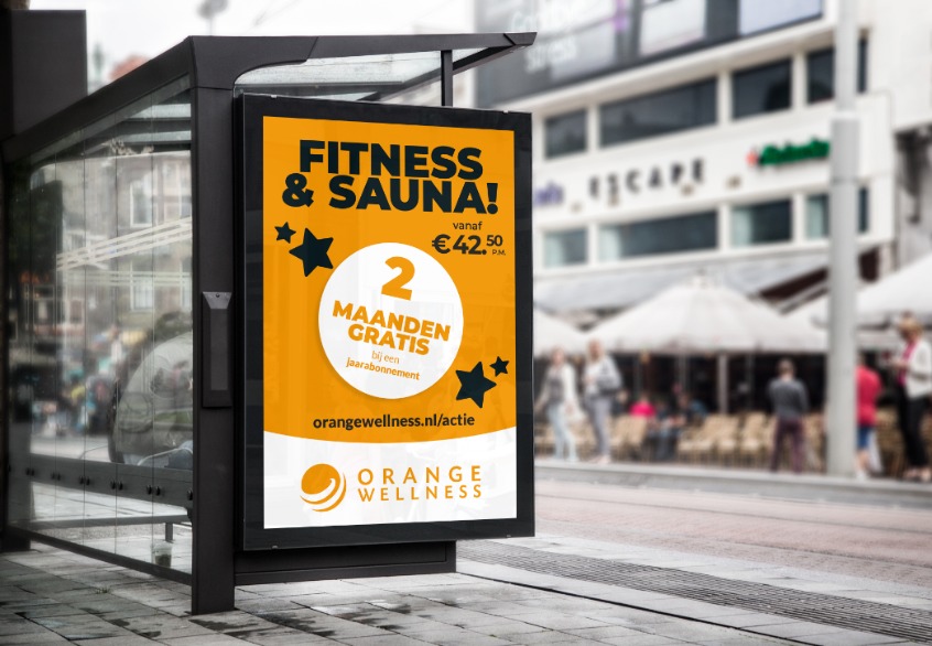 Abri-poster-sportschool-Orange-Wellness