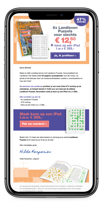 vormgeving-emailing-landleven-puzzelcampagne-abonnees