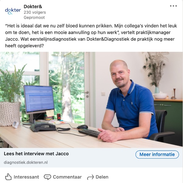 LinkedIn advertentie - variant met interview huisarts2